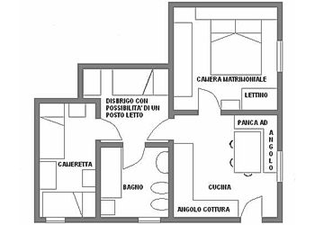 Apartment in Mazzin-fraz. Fontanazzo - Type 2 - Photo ID 748