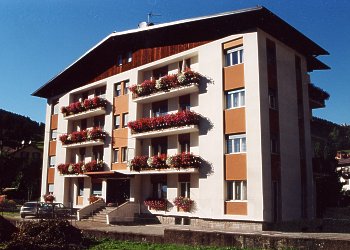 Condominio Zorzi - Moena - La casa si trova in una zona tranquilla e piana a 5 minuti a piedi dal centro, raggiungibile attraverso il caratteristico quartiere di “turchia”.In automobile, si accede alla casa, attraverso una piccola strada tra gli orti in località Navalge, a pochi passi dalla fermata dello ski-bus.
La casa dispone di un giardino ben curato, numerosi balconi fioriti e di un piazzale privato per parcheggiare le autovetture. Gli appartamenti sono ampi, soleggiati e confortevoli.
 Viene fornita la biancheria.