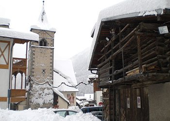 Wohnung - Canazei. Blick vom Kueche-Fenster.