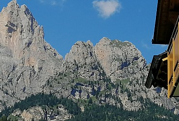 Ciasa Pettena - Vista panoramica del Larsech dal balcone della cucina e camera