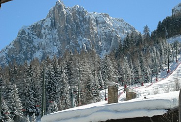 Appartamento a San Giovanni di Fassa - Pozza. Vista panoramica verso cima Undici