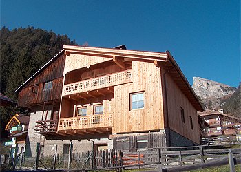Apartment in Mazzin di Fassa. HOUSE TROTTNER 
This is a  new-builded house.
The structure has three apartments, and each apartment is 90Sm big, takes a whole flat and has his own entry.
The apartment dispose of:
One doublbed-room with own bathroom (shower);
One room with two single beds (that can form a doublebed);
A large livingroom with a 2 places sleep-divan, a single sleep-divan and balcony;
A large kitchen;
The house dispose of a privat garden and each apartment has his own parking place.

