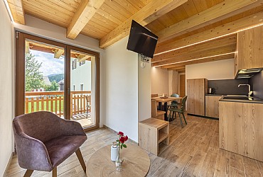 Appartamento a San Giovanni di Fassa - Vigo. Appartamento disposto su due livelli.