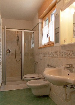 Appartamento a Moena. Stanza da bagno con doccia appartamento C
Visita il nostro sito !!!!!!! www.ciasastoffie.it