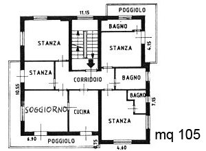 Appartamento a Moena. Planimetria appartamento