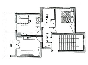 Apartment in Moena. 
Map of the flat 