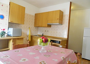 Apartment in Canazei. kitchen with microwave