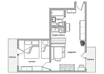 Apartmaji - Canazei - Appartamento 1 - Photo ID 6048
