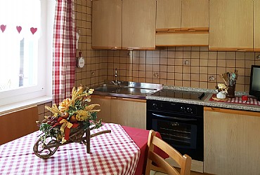Appartamento a San Giovanni di Fassa - Pozza. Appartamento per 2/4 persone,piano rialzato, composto da cucina, una camera da 4 letti, bagno e ingresso.
Dalla cucina vista panoramica del Catinaccio e del Sassolungo!!!