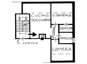 Appartamento a San Giovanni di Fassa - Vigo. Questa è la piantina dell'appartamento.